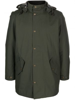 Палто с качулка Barbour зелено