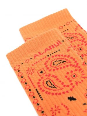 Socken mit stickerei Alanui orange
