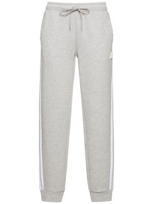 Pantalones de algodón con capucha Adidas Performance gris