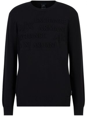 Bavlněný svetr Armani Exchange černý