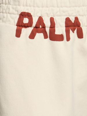 Pantalones de chándal de algodón Palm Angels blanco