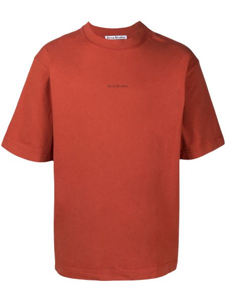 Camiseta con estampado Acne Studios naranja