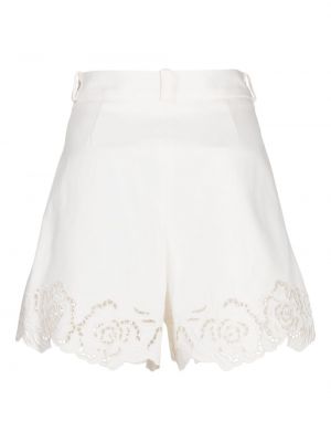 Shorts en coton Elie Saab blanc