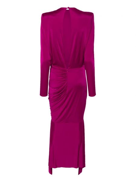 Abendkleid mit plisseefalten Alexandre Vauthier pink