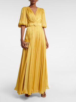 Μάξι φόρεμα Costarellos κίτρινο