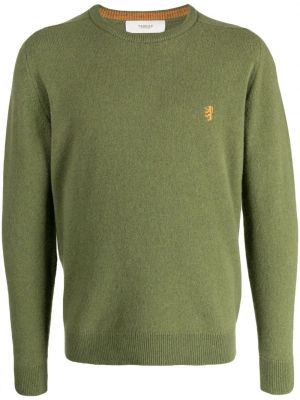 Пуловер бродиран с кръгло деколте Pringle Of Scotland зелено