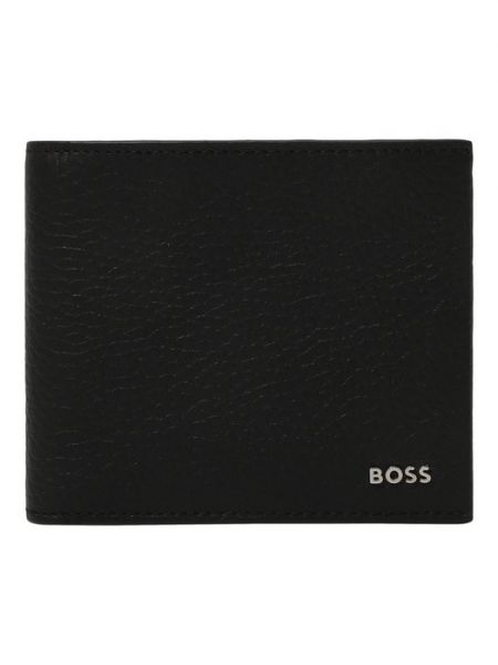 Кожаный кошелек Boss черный