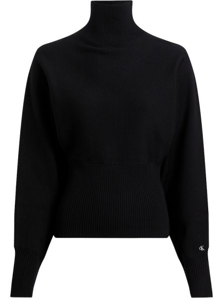 Шерстяное поло Calvin Klein черное