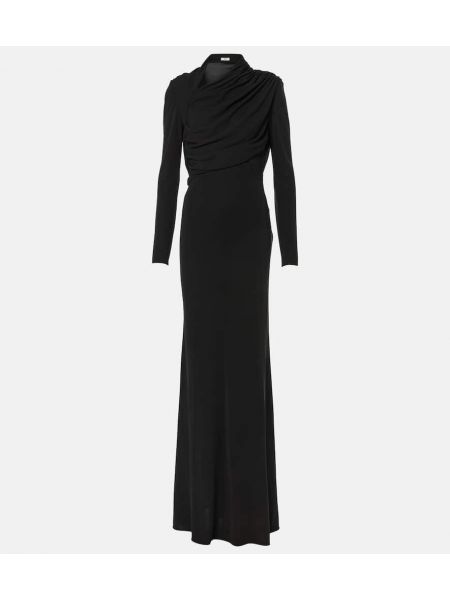 Plissert jersey dress Fforme svart