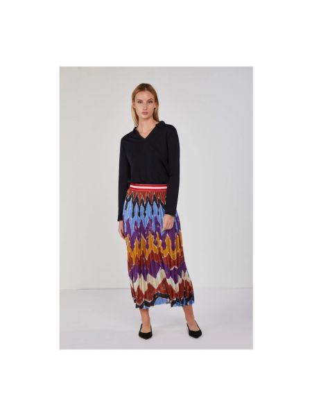 Falda midi con estampado con estampado abstracto Stella Jean