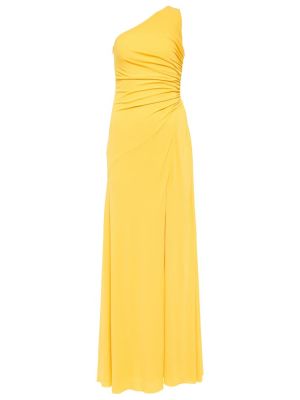 Μάξι φόρεμα από ζέρσεϋ Alexander Mcqueen κίτρινο