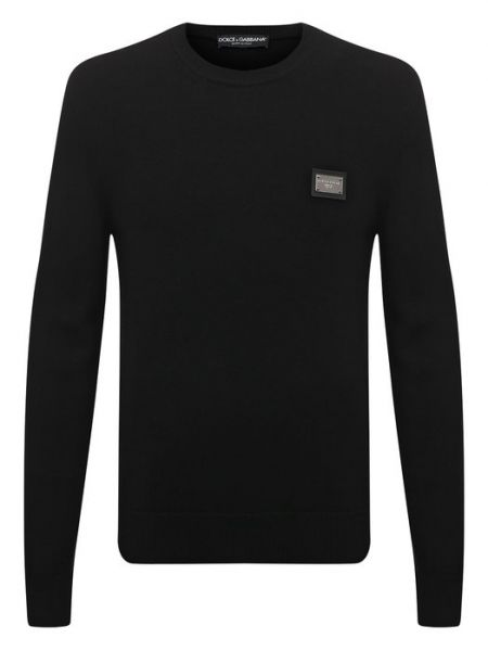 Кашемировый шерстяной свитер Dolce & Gabbana черный