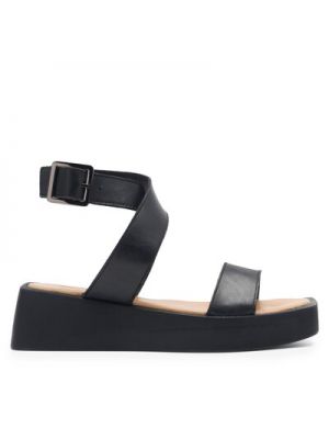 Kožené sandále Badura čierna