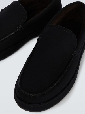 Plstené vlnené domáce papuče Zegna čierna