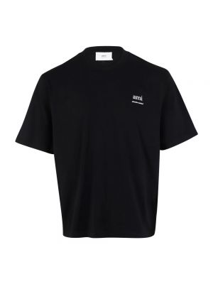 Camicia di cotone in jersey Ami Paris nero