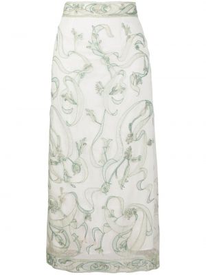 Falda de tubo con bordado Emilio Pucci