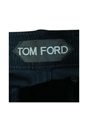 Jeansy bawełniane Tom Ford Pre-owned niebieskie