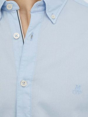 Pernata pamučna košulja s gumbima Marc O'polo plava
