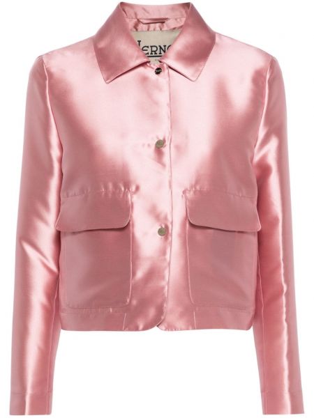 Satenska jakna Herno ružičasta