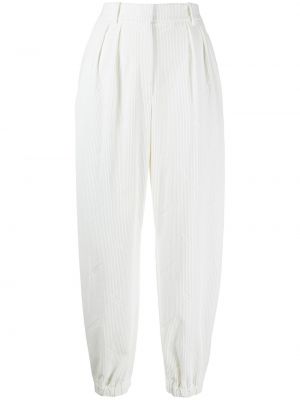 Pantalones de cintura alta de pana Alexander Wang blanco