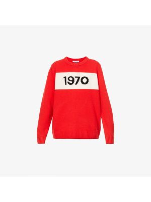 Красный шерстяной свитер оверсайз Bella Freud