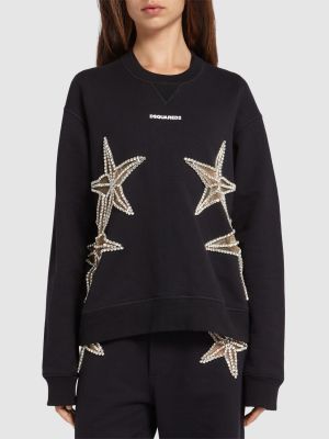 Sweter w gwiazdy Dsquared2 czarny