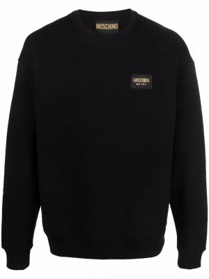 Bomull sweatshirt Moschino svart