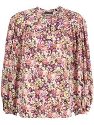 Trykt floral bluse Isabel Marant rosa