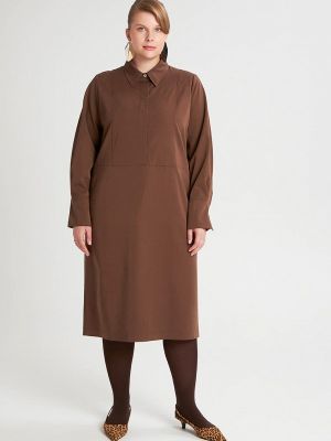 Платье-рубашка W&b коричневое