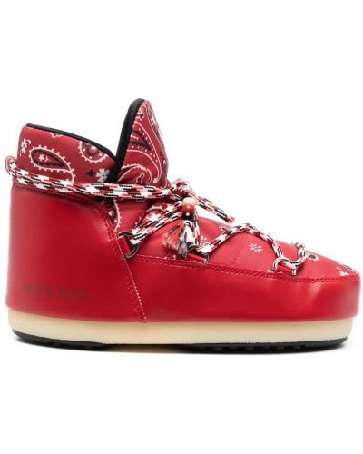 Зимни обувки за сняг с принт Alanui червено