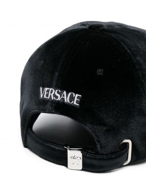 Casquette en velours Versace noir