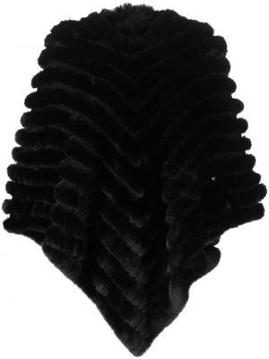 Asimetriškas paltas su gobtuvu Liu Jo juoda
