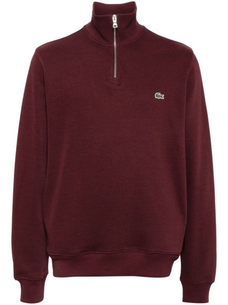 Sweatshirt med lynlås Lacoste rød