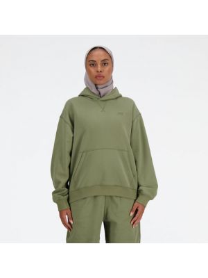 Fleece hoodie aus baumwoll New Balance grün