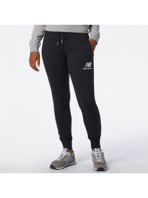 Pantalon de sport en coton New Balance noir