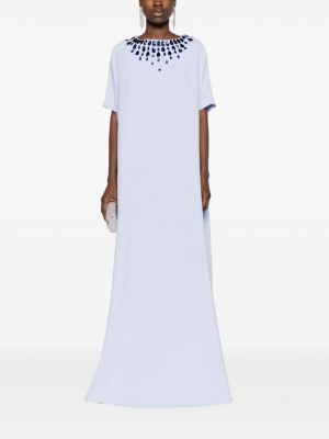 Krepové křišťálové večerní šaty Jean-louis Sabaji