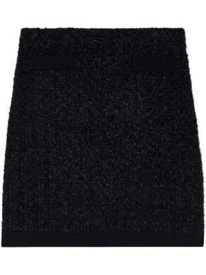 Плетена мини пола St. John черно