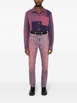 Straight fit džíny Martine Rose růžové