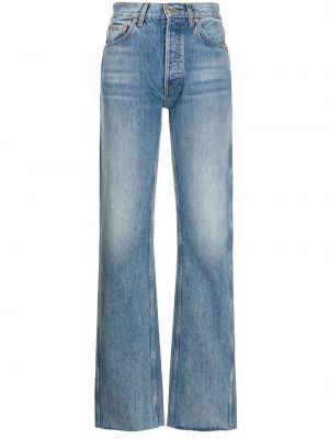 Avslappet høy midje straight jeans Re/done blå