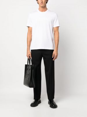 T-shirt en coton avec applique Brioni blanc