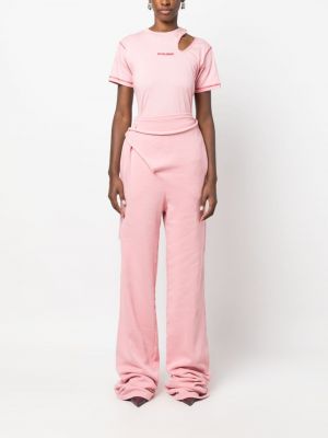 Bavlněné kalhoty Ottolinger růžové
