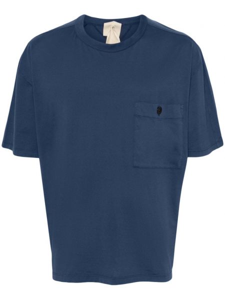 Bavlnené tričko Ten C modrá