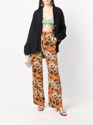 Pantalon à fleurs Nanushka orange