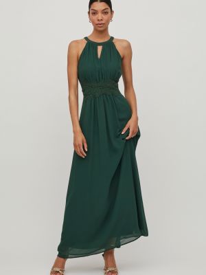 Длинное платье без рукавов из тюля Vila зеленое