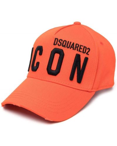 Șapcă cu broderie Dsquared2 portocaliu