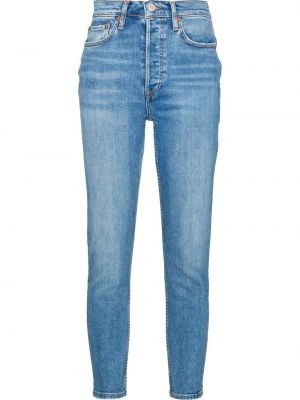 Jeans skinny a vita alta Re/done blu