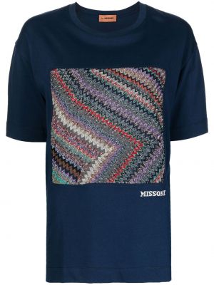 Trykt t-skjorte Missoni blå