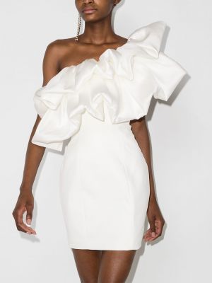 Sukienka mini z falbankami Solace London biała
