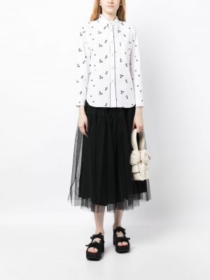 Geblümte hemd aus baumwoll mit print Comme Des Garçons Tao weiß