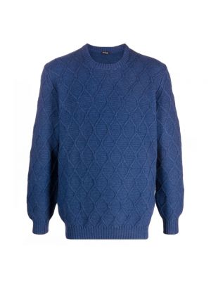 Sweter z kaszmiru Kiton niebieski